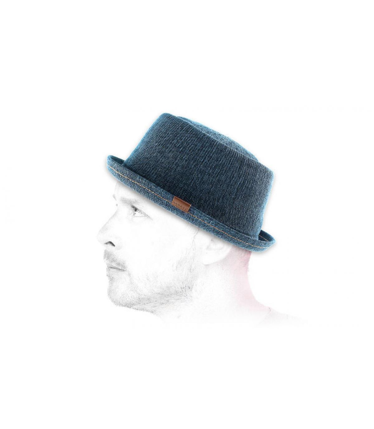 Cappello pork pie denim Denim bamboo mowbay indigo wash Cappello pork pie denim Denim bamboo mowbay indigo wash